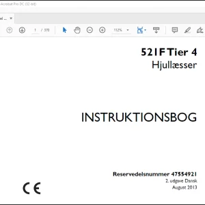 Case 521F Tier 4 Hjullæsser Instrktionsbog Manual(47554921)-PDF DOWNLOAD (Danish)
