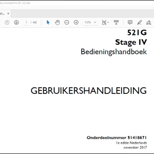 Case 521G Stage IV Bedieningshandboek(51418671) - PDF DOWNLOAD (Dutch)