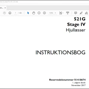 Case 521G Stage IV Hjullæsser Instrktionsbog Manual(51418674)-PDF DOWNLOAD (Danish)