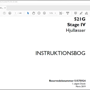 Case 521G Stage IV Hjullæsser Instrktionsbog Manual(51575924)-PDF DOWNLOAD (Danish)