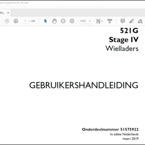Case 521G Stage IV Wielladers GEBRUIKERSHANDLEIDING(51575922) - PDF DOWNLOAD (Dutch)
