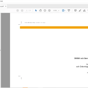 Case 580SK och Servopower Lastnings och Grävningsmaskin Manual 9-25310 - PDF DOWNLOAD (SWEDISH)