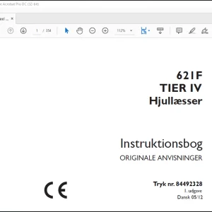 Case 621F TIER IV Hjullæsser Instrktionsbog Manual(84492328)-PDF DOWNLOAD (Danish)