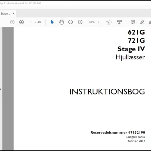 Case 621G 721G Stage IV  Hjullæsser Instrktionsbog Manual(47932190)-PDF DOWNLOAD (Danish)