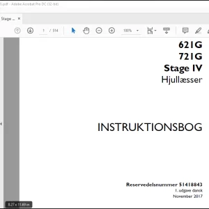 Case 621G 721G Stage IV Hjullæsser Instrktionsbog Manual(51418843)-PDF DOWNLOAD (Danish)