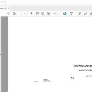 Case 721D HJULLAESSER Instrktionsbog Manual(6-35040DA)-PDF DOWNLOAD (Danish)