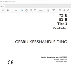 Case 721E 821E Tier 3 Wiellader Gebruikershanleiding(84377232) - PDF DOWNLOAD (Dutch)