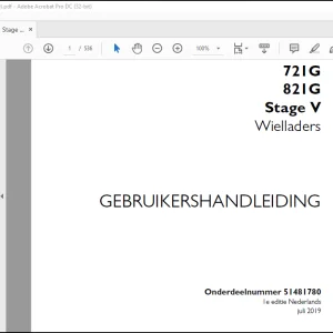 Case 721G 821G Stage V GEBRUIKERSHANDLEIDING(51481780) - PDF DOWNLOAD (Dutch)