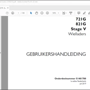 Case 721G 821G Stage V Wielladers GEBRUIKERSHANDLEIDING(51481780) - PDF DOWNLOAD (Dutch)