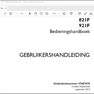 Case 821F 921F Bedieningshandboek(47687676) - PDF DOWNLOAD (Dutch)