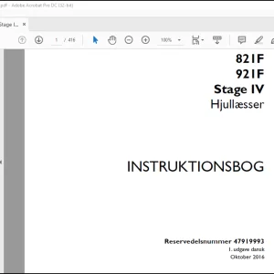 Case 821F 921F Stage IV Hjullæsser Instrktionsbog Manual(47919993)-PDF DOWNLOAD (Danish)