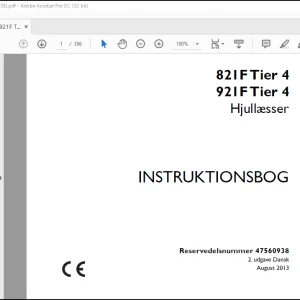 Case 821F Tier 4 921F Tier 4 Hjullæsser Instrktionsbog Manual(47560938)-PDF DOWNLOAD (Danish)