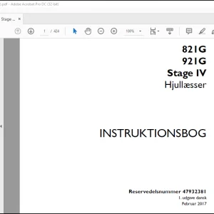 Case 821G 921G Stage IV Hjullæsser Instrktionsbog Manual(47932381)-PDF DOWNLOAD (Danish)