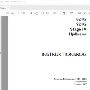 Case 821G 921G Stage IV Hjullæsser Instrktionsbog Manual(51418922)-PDF DOWNLOAD (Danish)