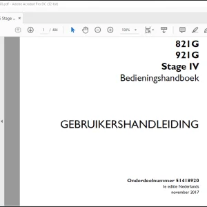 Case 821G 921G Stage IV Wielladers Bedieningshandboek(51418920) - PDF DOWNLOAD (Dutch)