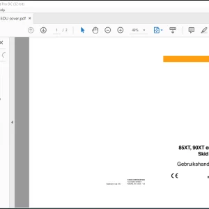 Case 85XT,90XT en 95XT Skid Steers GEBRUIKERSHANDLEIDING(6-4693)  -  PDF DOWNLOAD (Dutch)