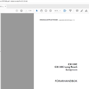 Case CX130C CX130C Long Reach Bandgrävare FÖRARHANDBOK Manual 47873266 - PDF DOWNLOAD (SWEDISH)