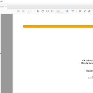 Case CX160 och CX180 Bandgrävmaskiner Instruktionsbok Manual 6-35881 - PDF DOWNLOAD (SWEDISH)
