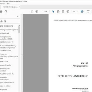 Case CX18C Mini-graafmachine GEBRUIKERSHANDLEIDING 51557397 - PDF DOWNLOAD (Dutch)