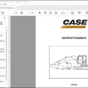 Case CX210C Instruktionsbog Manual(84551206) - PDF DOWNLOAD (Danish)