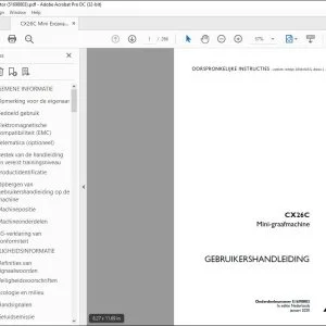 Case CX26C Mini-graafmachine GEBRUIKERSHANDLEIDING 51698803 - PDF DOWNLOAD (Dutch)
