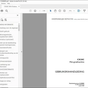 Case CX30C Mini-graafmachine GEBRUIKERSHANDLEIDING 51698805 - PDF DOWNLOAD (Dutch)