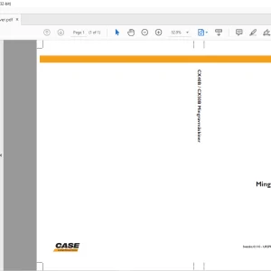 Case CX40B CX50B Mingravmäskiner Förarhandbok Manual 84288516 - PDF DOWNLOAD (SWEDISH)