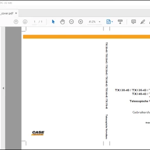 Case TX130-40 / TX130-43 / TX130-45 / TX140-43 / TX140-45 / TX170-45 Telescopische Verreikers Gebruikershandleiding(84266630)  - PDF DOWNLOAD (Dutch)