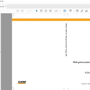 Case WX95 WX125 Midi-grävmaskiner Stage IIIA FÖRARHANDBOK Manual 84295901 - PDF DOWNLOAD (SWEDISH)
