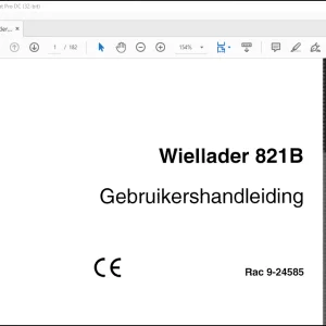 Case Wiellader 821 B Gebruikershandleiding(9-24585) - PDF DOWNLOAD (Dutch)