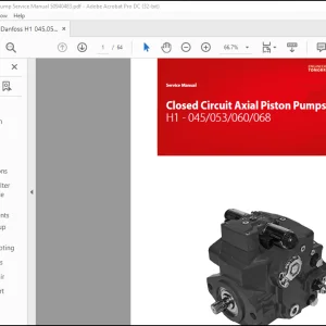 Danfoss H1 045,053,060,068 Pump Service Manual 50940483 - PDF DOWNLOAD