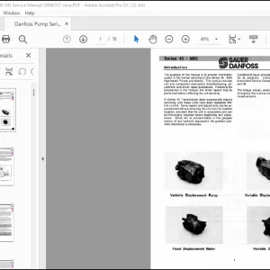 Danfoss Pump Series 40-M3 Service Manual 50940357 - PDF DOWNLOAD