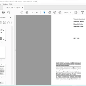 Deutz 1011F Engine Service Manual 915097 - PDF DOWNLOAD