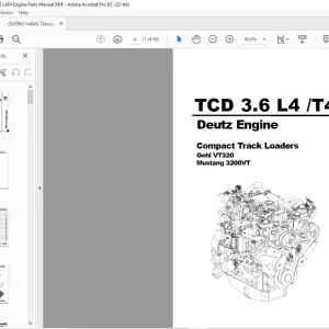 Deutz TCD 3.6 L4T4 Engine Parts Manual 50960148A - PDF DOWNLOAD
