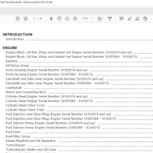 Deutz TD 2009 L 04 Engine (Engine SN 9305584 and Up) Parts Manual 913315 - PDF DOWNLOAD