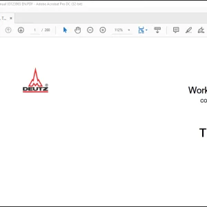 Deutz TD 3.6 L4, TCD 3.6 L4 Engine Workshop Manual 03123965 EN - PDF DOWNLOAD