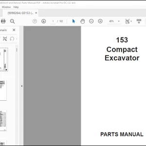 GEHL 153 Compact Excavator Parts Manual(909826) -  PDF DOWNLOAD