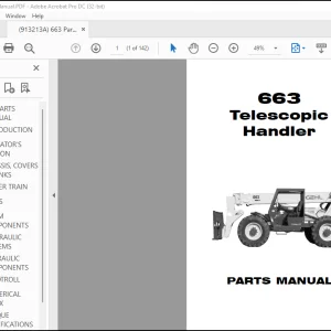 GEHL 663 Telescopic Handler PARTS MANUAL(913213) - PDF DOWNLOAD