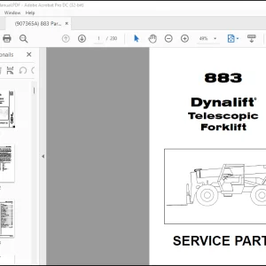 GEHL 883 Dynalift Telescopic Forklift SERVICE PARTS Manual(907365)  -  PDF DOWNLOAD
