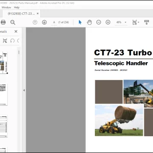 GEHL CT7-23 Turbo Telescopic Handler Parts Manual(913293)  - PDF  DOWNLOAD