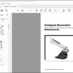 GEHL Compact Excavator Attachments Parts Manual(50940127) -  PDF DOWNLOAD