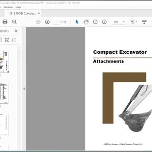 GEHL Compact Excavator Attachments Parts Manual(918180)  - PDF DOWNLOAD