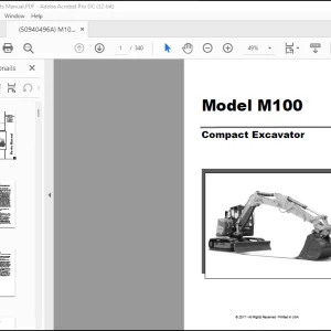 GEHL Compact Excavators M100 Parts Manual(50940496) -  PDF DOWNLOAD