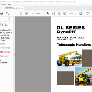 GEHL DL SERIES DL6 DL8 DL10 DL12 Telescopic Handlers Parts Manual(907878)  - PDF DOWNLOAD