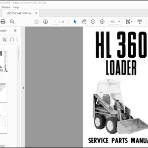 GEHL LOADER HL360 SERVICE PARTS Manual(902572) - PDF DOWNLOAD
