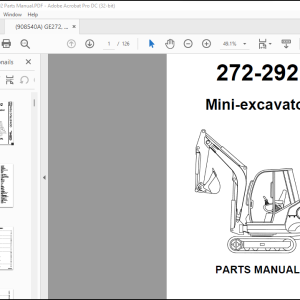 GEHL Mini-excavator 272-292 Parts Manual(908540) - HeyDownloads ...