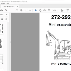 GEHL Mini-excavator 272-292 Parts Manual(908540) - PDF DOWNLOAD