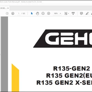 GEHL R135-GEN2 R135 GEN2(EU) R135 GEN2 X-SERIES Compact Skid Loader Parts Manual(50950497)  - PDF DOWNLOAD