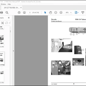 GEHL RS5-19 Telescopic Handler Parts Manual(50960056)  - PDF DOWNLOAD