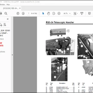 GEHL RS5-34 Telescopic Loader Parts Manual(913228)  -  PDF DOWNLOAD